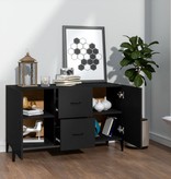 VidaXL Dressoir 100x36x60 cm bewerkt hout zwart