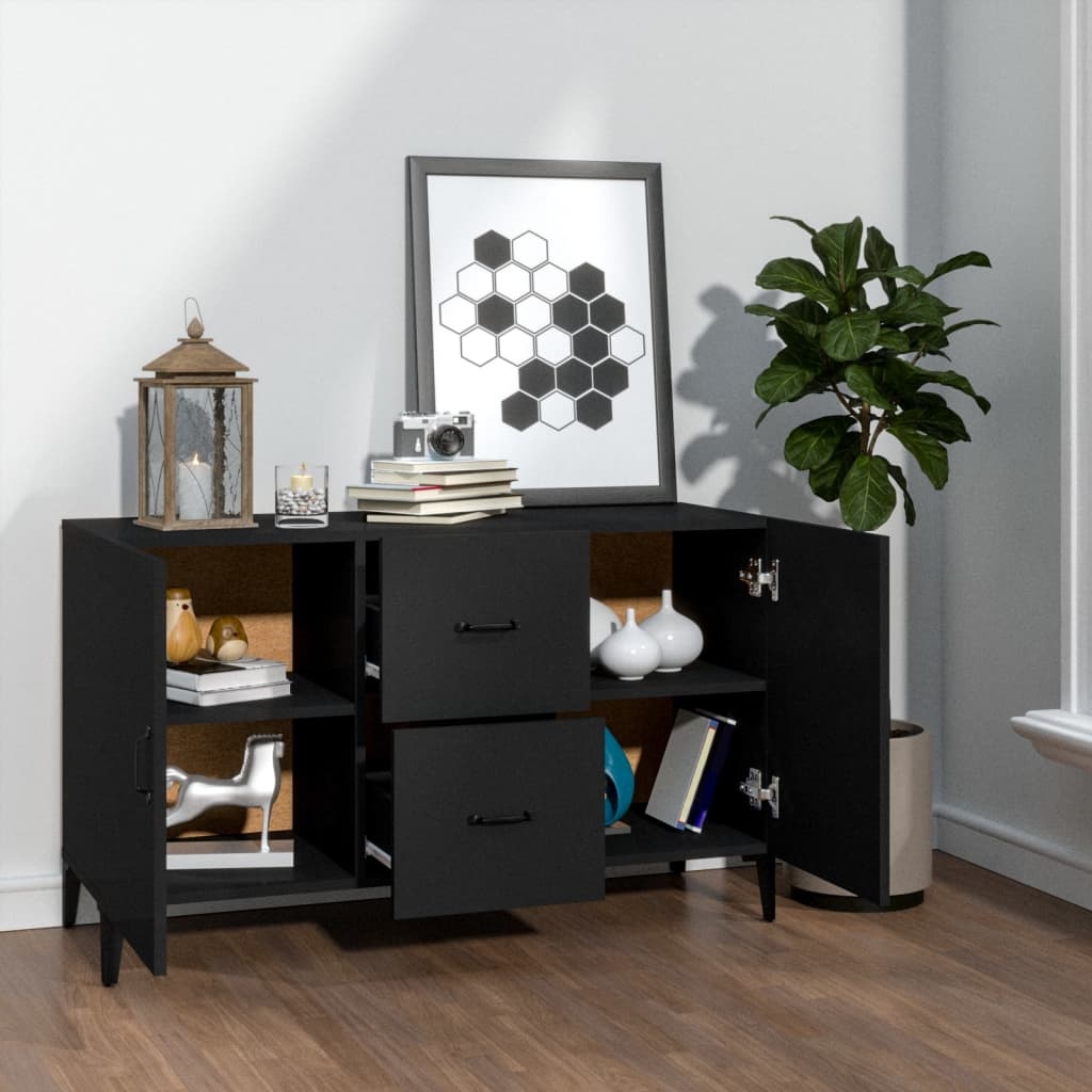 VidaXL Dressoir 100x36x60 cm bewerkt hout zwart