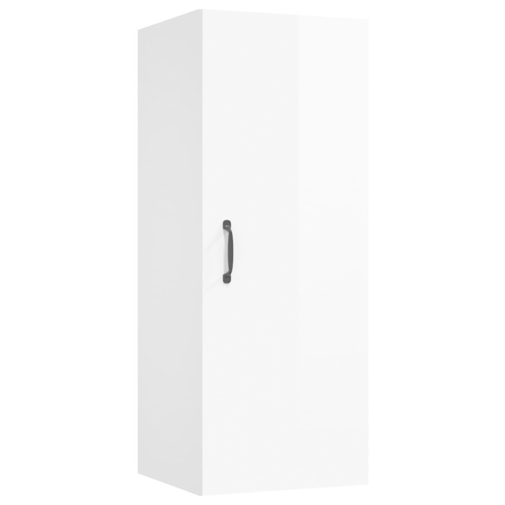 VidaXL Hangkast 34,5x34x90 cm bewerkt hout hoogglans wit