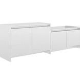 VidaXL Tv-meubel 146,5x35x50 cm spaanplaat hoogglans wit
