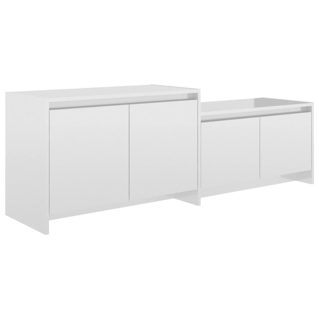 VidaXL Tv-meubel 146,5x35x50 cm spaanplaat hoogglans wit