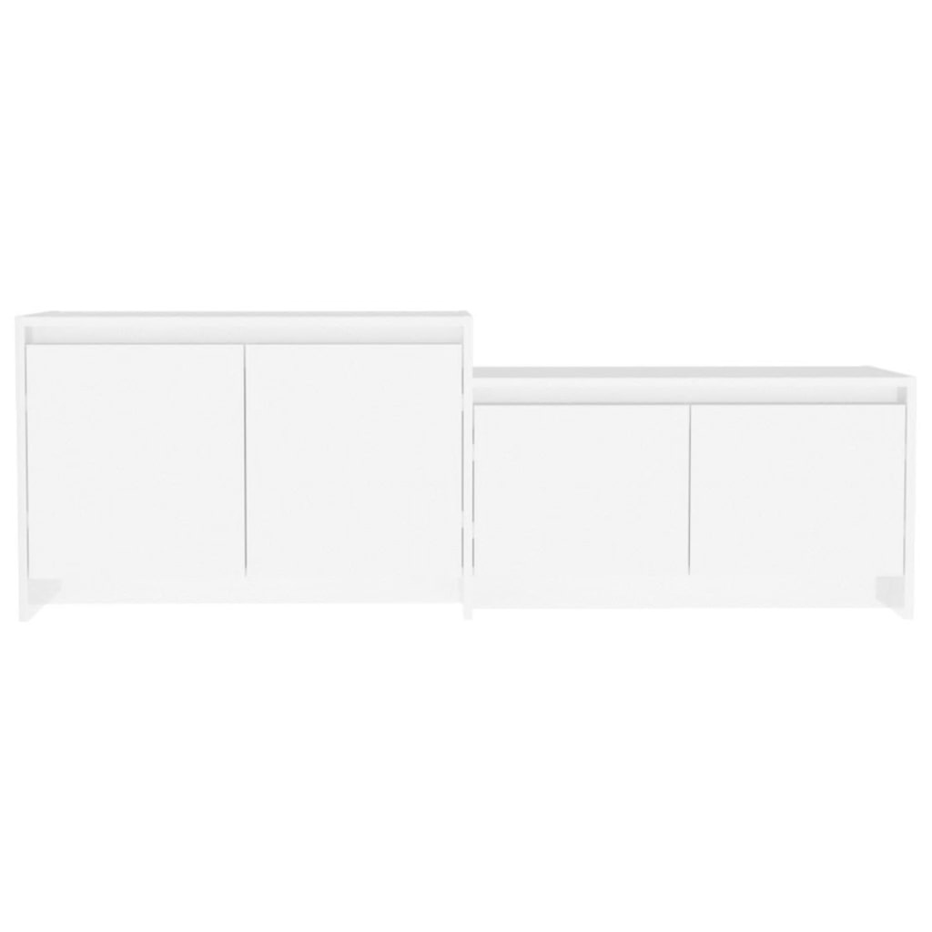VidaXL Tv-meubel 146,5x35x50 cm spaanplaat hoogglans wit