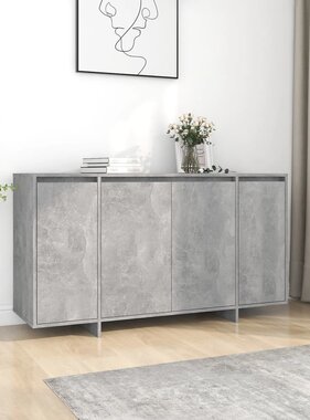 vidaXL Dressoir 135x41x75 cm spaanplaat betongrijs