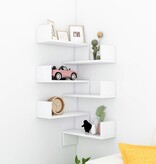 VidaXL Hoekwandschappen 2 st 40x40x50 cm bewerkt hout wit