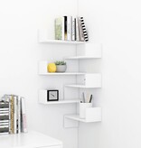 VidaXL Hoekwandschappen 2 st 40x40x50 cm bewerkt hout wit