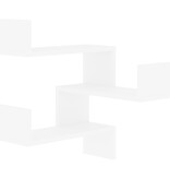 VidaXL Hoekwandschappen 2 st 40x40x50 cm bewerkt hout wit