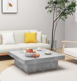 VidaXL Salontafel 90x90x28 cm spaanplaat betongrijs
