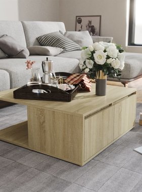 VidaXL Salontafel 80x80x31 cm spaanplaat sonoma eikenkleurig