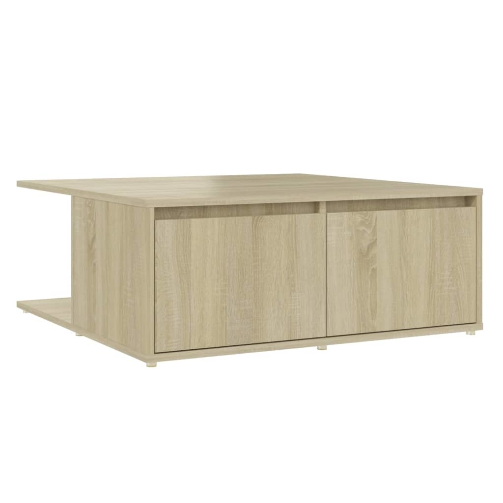 VidaXL Salontafel 80x80x31 cm spaanplaat sonoma eikenkleurig