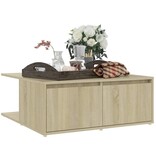 VidaXL Salontafel 80x80x31 cm spaanplaat sonoma eikenkleurig