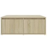 VidaXL Salontafel 80x80x31 cm spaanplaat sonoma eikenkleurig