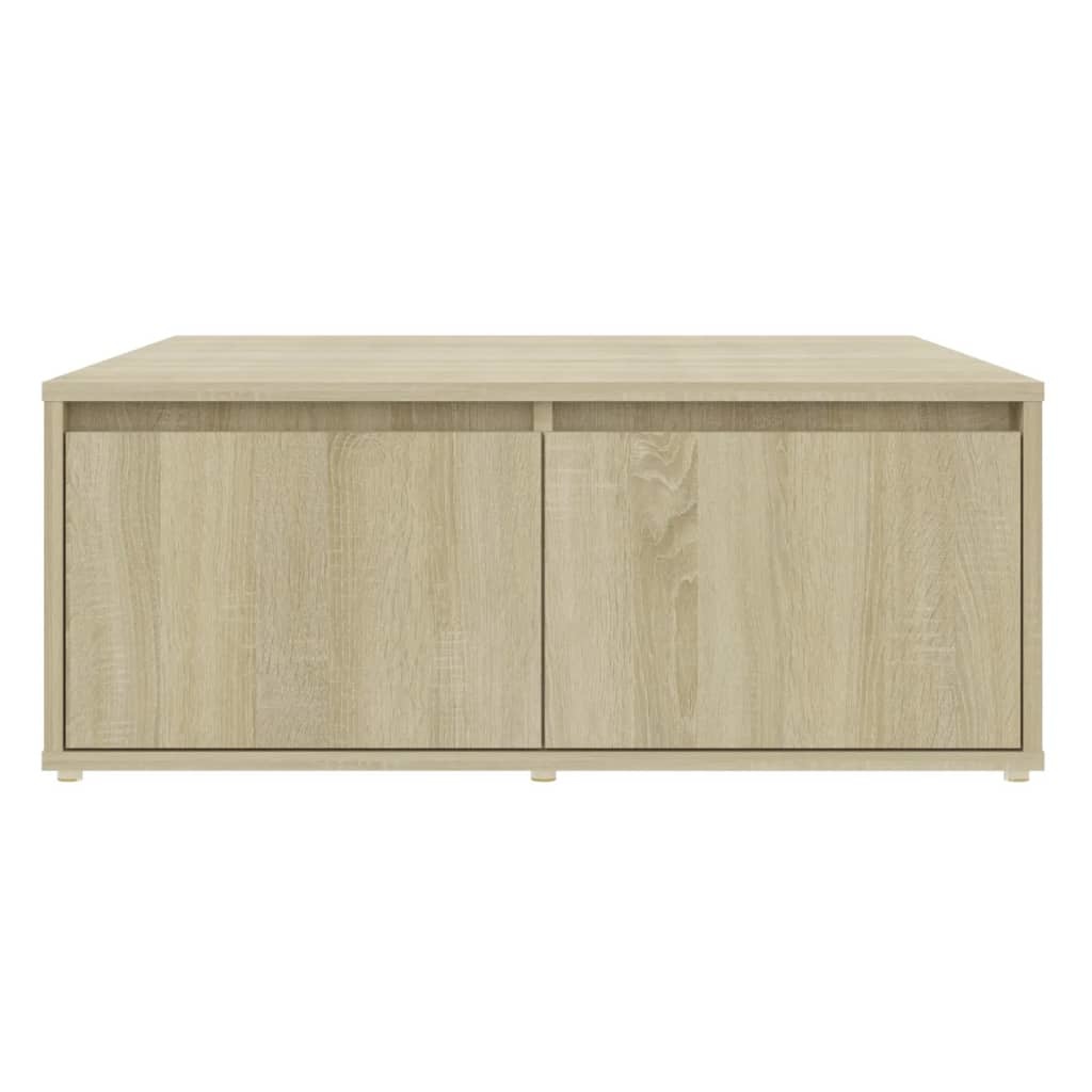 VidaXL Salontafel 80x80x31 cm spaanplaat sonoma eikenkleurig