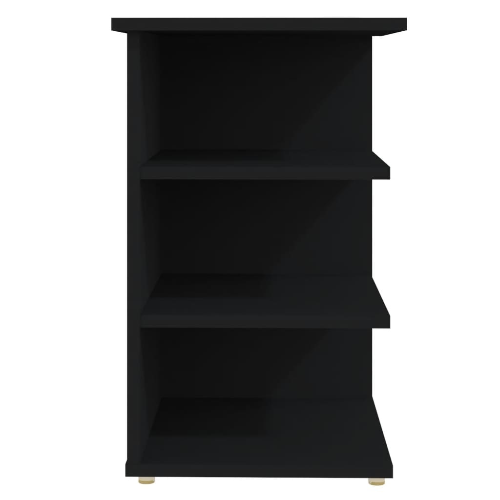 VidaXL Bijzetkast 35x35x55 cm spaanplaat zwart