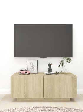 VidaXL Tv-meubel 100x35x40 cm spaanplaat sonoma eikenkleurig