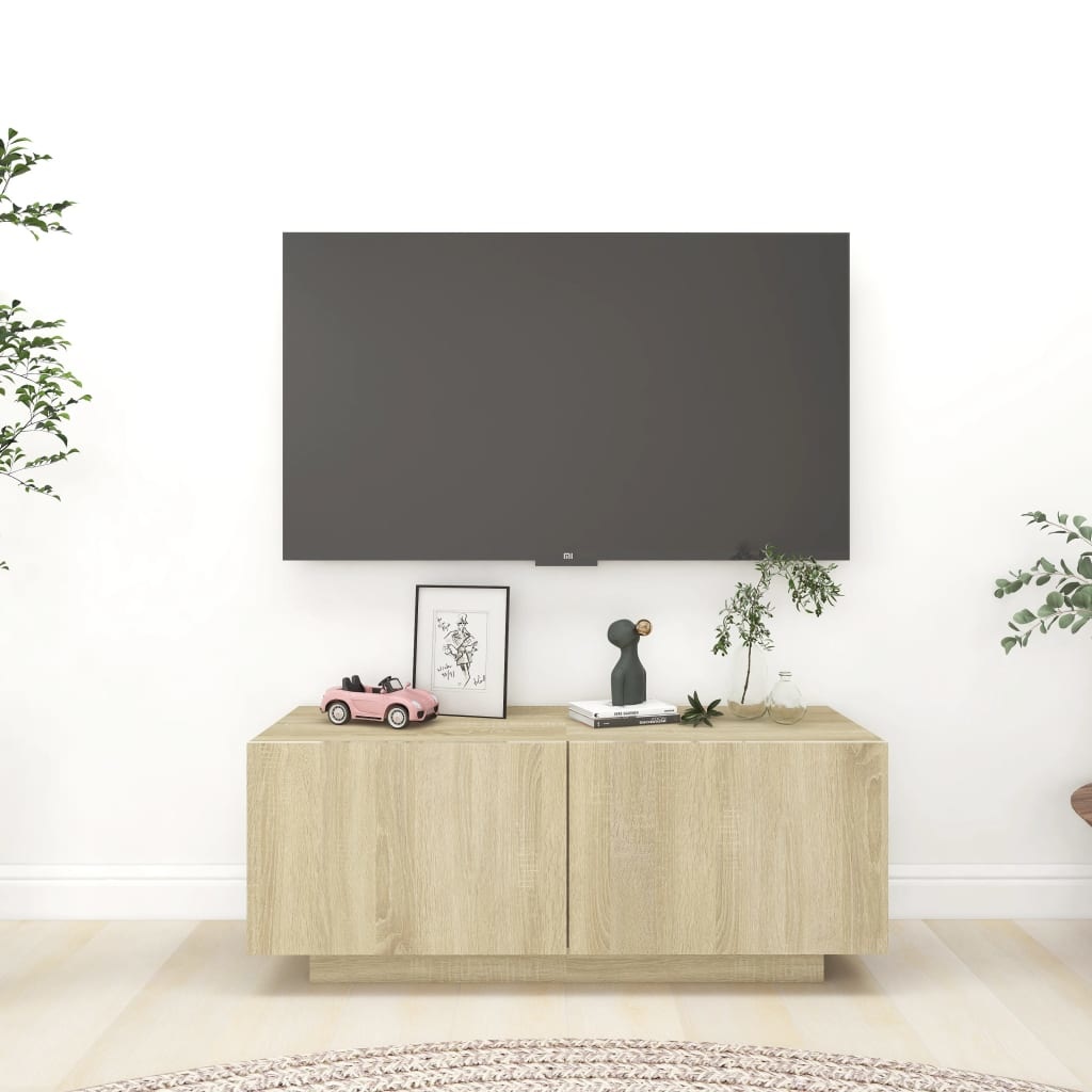 VidaXL Tv-meubel 100x35x40 cm spaanplaat sonoma eikenkleurig