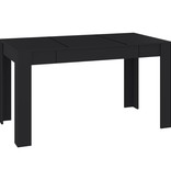 vidaXL Eettafel 140x74,5x76 cm spaanplaat zwart