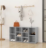 VidaXL Schoenenbank 103x30x54,5 cm spaanplaat betongrijs