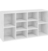 VidaXL Schoenenbank 103x30x54,5 cm spaanplaat betongrijs