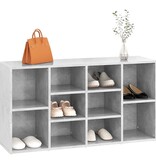 VidaXL Schoenenbank 103x30x54,5 cm spaanplaat betongrijs
