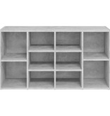 VidaXL Schoenenbank 103x30x54,5 cm spaanplaat betongrijs