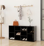 VidaXL Schoenenbank 103x30x54,5 cm spaanplaat zwart