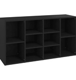 VidaXL Schoenenbank 103x30x54,5 cm spaanplaat zwart