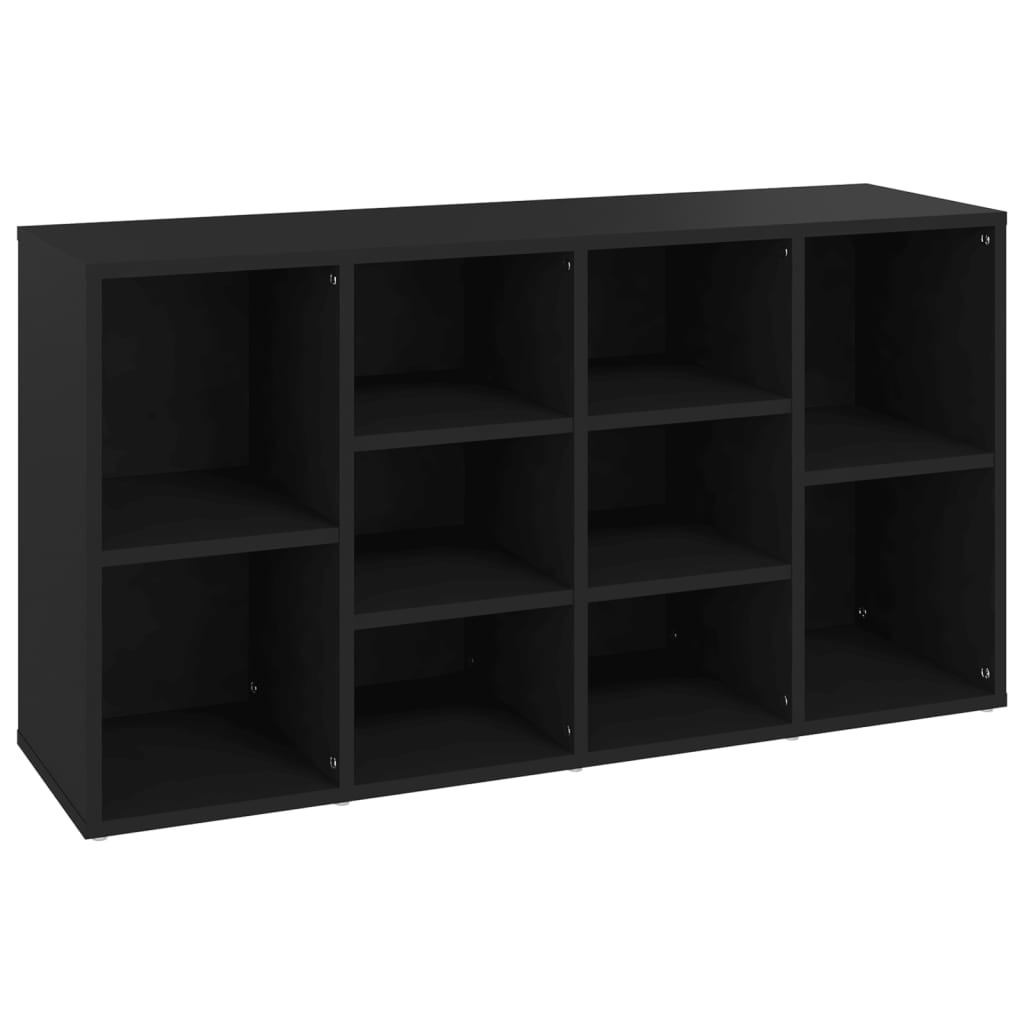 VidaXL Schoenenbank 103x30x54,5 cm spaanplaat zwart