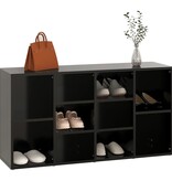 VidaXL Schoenenbank 103x30x54,5 cm spaanplaat zwart