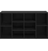 VidaXL Schoenenbank 103x30x54,5 cm spaanplaat zwart