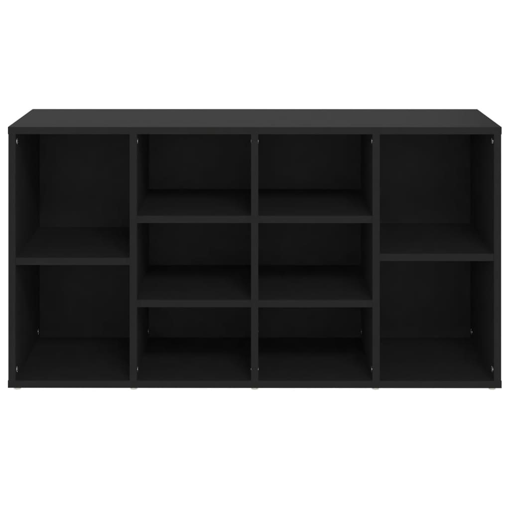 VidaXL Schoenenbank 103x30x54,5 cm spaanplaat zwart