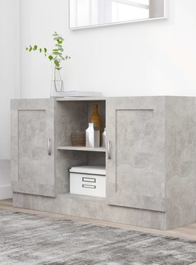 VidaXL Dressoir 120x30,5x70 cm spaanplaat betongrijs