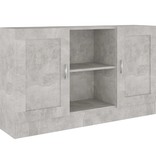 VidaXL Dressoir 120x30,5x70 cm spaanplaat betongrijs