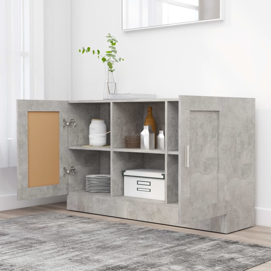 VidaXL Dressoir 120x30,5x70 cm spaanplaat betongrijs