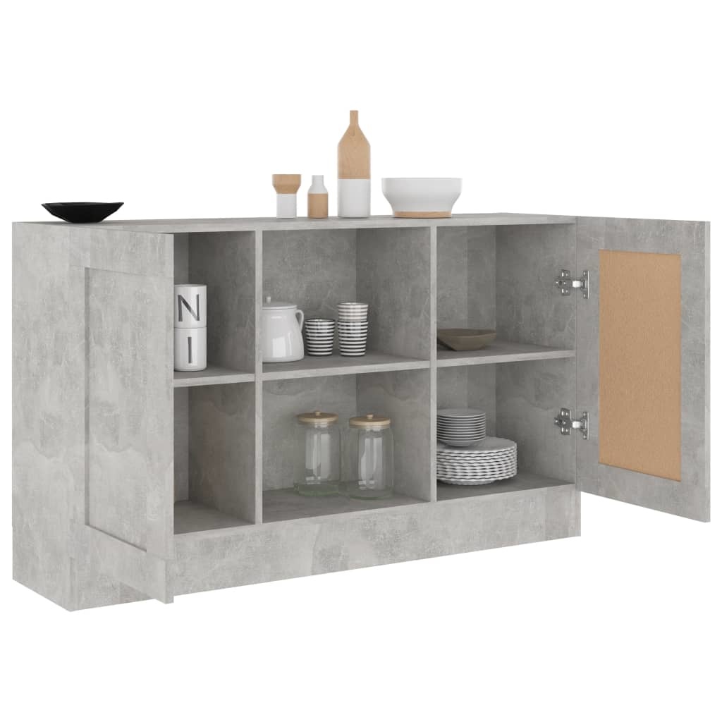 VidaXL Dressoir 120x30,5x70 cm spaanplaat betongrijs