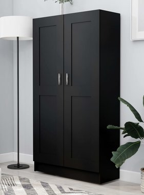 VidaXL Boekenkast 82,5x30,5x150 cm spaanplaat zwart
