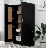 VidaXL Boekenkast 82,5x30,5x150 cm spaanplaat zwart