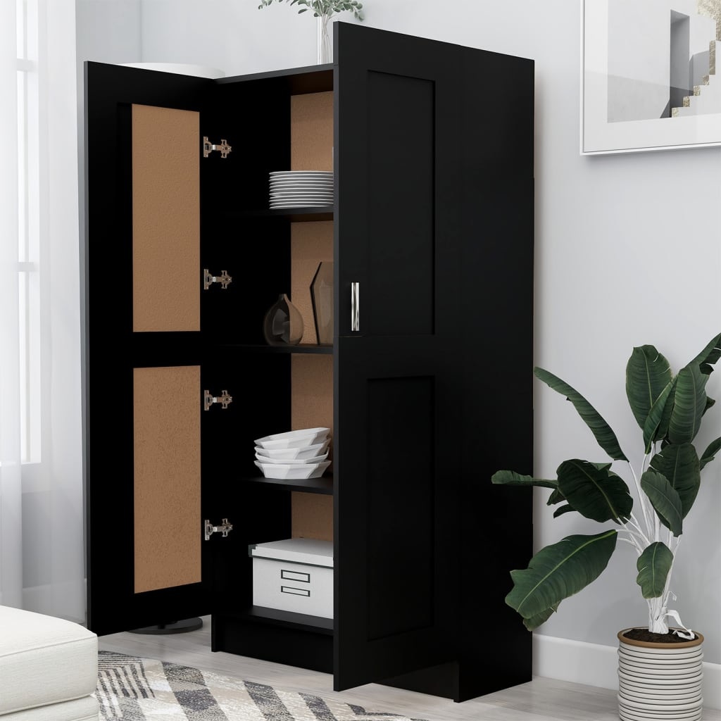 VidaXL Boekenkast 82,5x30,5x150 cm spaanplaat zwart