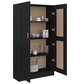 VidaXL Boekenkast 82,5x30,5x150 cm spaanplaat zwart