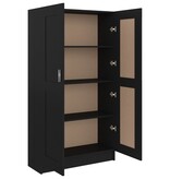 VidaXL Boekenkast 82,5x30,5x150 cm spaanplaat zwart
