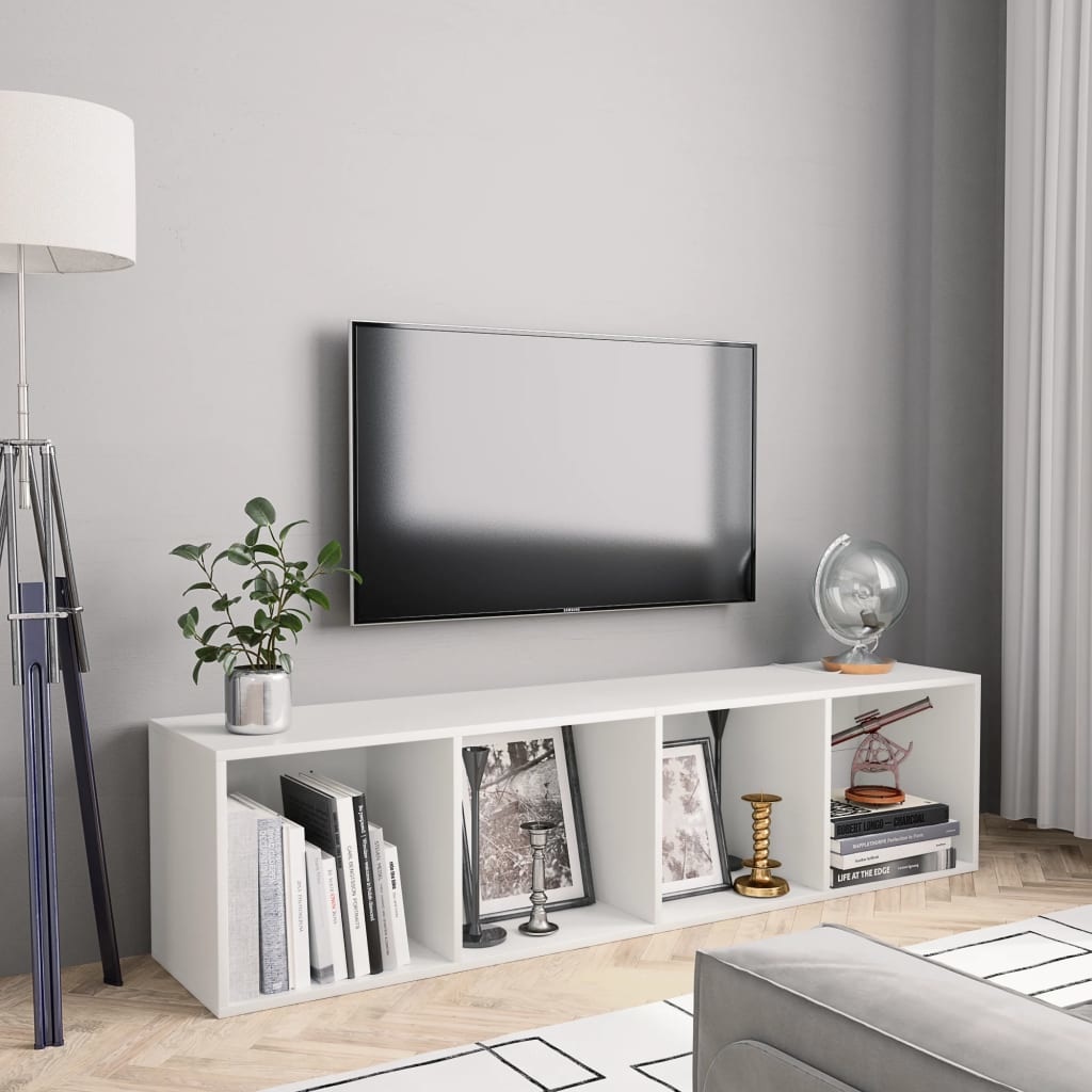 VidaXL Boekenkast/tv-meubel 143x30x36 cm wit