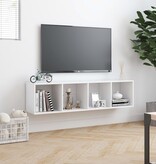 vidaXL Boekenkast/tv-meubel 143x30x36 cm wit