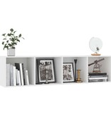 vidaXL Boekenkast/tv-meubel 143x30x36 cm wit