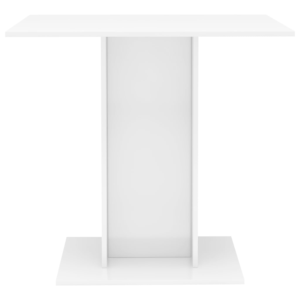 vidaXL Eettafel 80x80x75 cm spaanplaat hoogglans wit