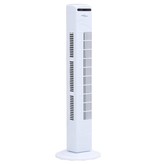 vidaXL Torenventilator met afstandsbediening en timer ø24x80 cm wit