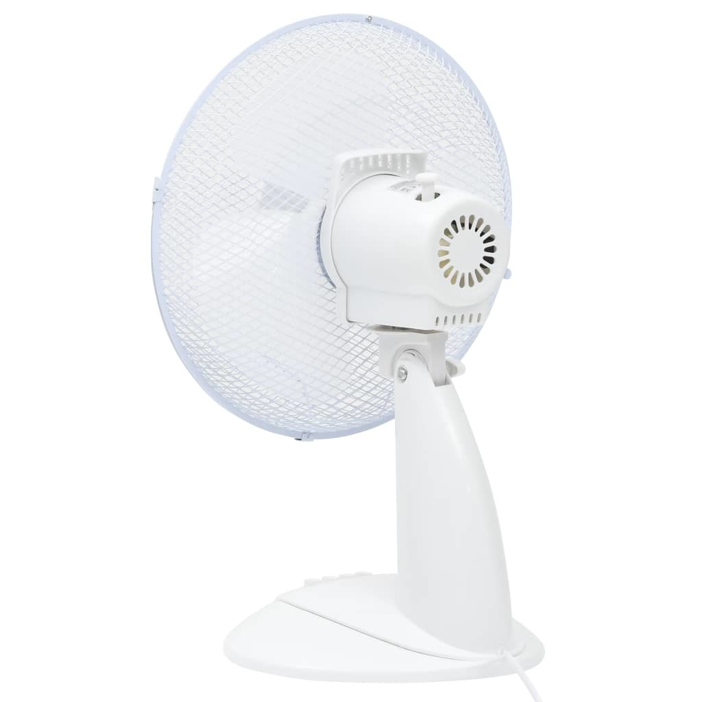 vidaXL Tafelventilator 3 snelheden 40 W 30 cm wit