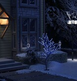 vidaXL Kerstboom 128 LED's blauw licht kersenbloesem 120 cm