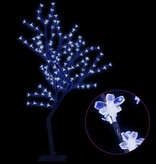 vidaXL Kerstboom 128 LED's blauw licht kersenbloesem 120 cm