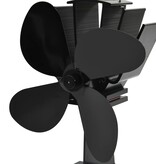VidaXL Kachelventilator met 4 vinnen zwart