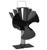 VidaXL Kachelventilator met 3 vinnen zwart