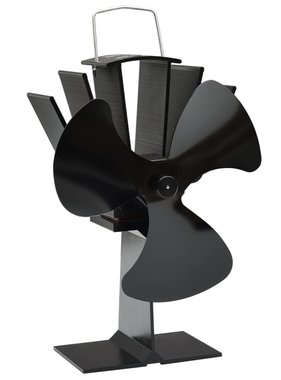 VidaXL Kachelventilator met 3 vinnen zwart